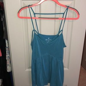 American Eagle turquoise tank